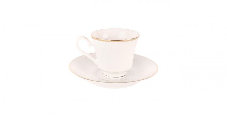 White & Gold Cup/Saucer