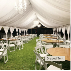 Draped tent