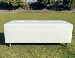 White Ottoman Bench