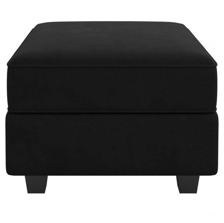 Black velvet Ottoman