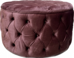 Blush Velvet Ottoman